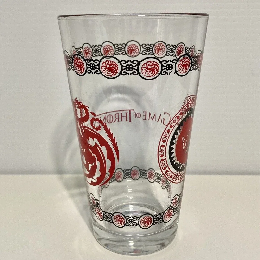 GAME OF THRONES House Targaryen Stemless Pint Glass – 16 oz – Officially License